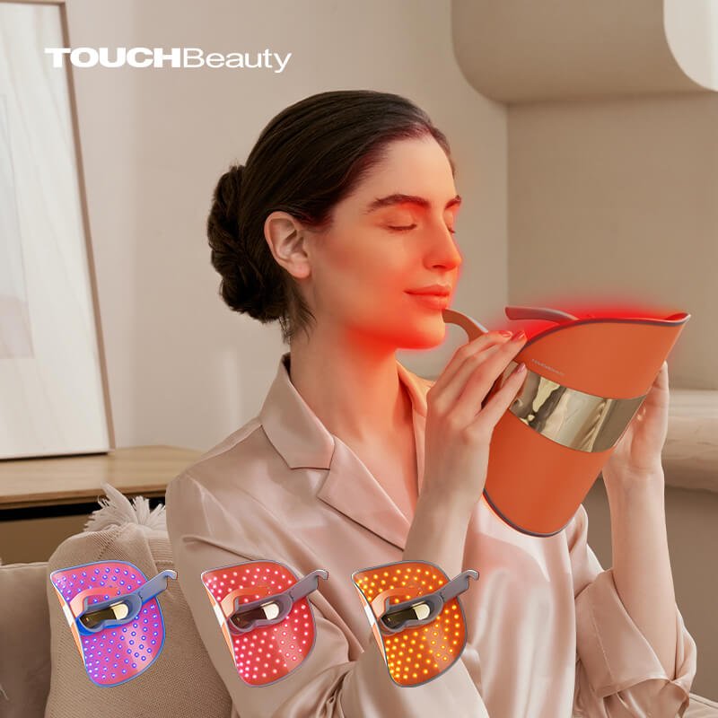 TOUCHBeauty GLAM LED Light Therapy Mask | Clear, Brighten & Rejuvenate Skin - TOUCHBeauty