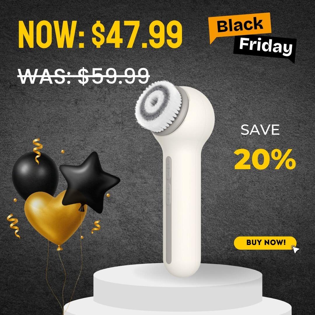 360° Rotating Facial Cleansing Brush Set - 3 Brush Heads