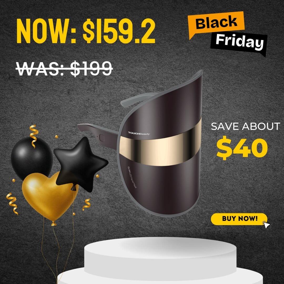 TOUCHBeauty GLAM LED Light Therapy Mask | Clear, Brighten & Rejuvenate Skin - TOUCHBeauty