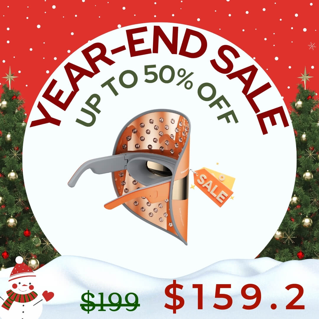 TOUCHBeauty GLAM LED Light Therapy Mask | Clear, Brighten & Rejuvenate Skin - TOUCHBeauty